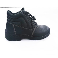 Industrial PU Outsole Black Leather Safety Shoes (SN1717)